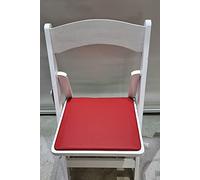 Destello S.L. Silla Madera Plegable Blanca tapizado Rojo 77 x 44 x 43 cm