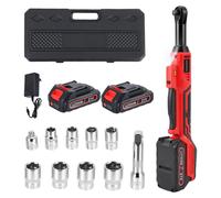 Destornillador Accurat de 3/8 de pulgada con cabeza de trinquete - Accionamiento cuadrado de 3/8 de pulgada - Acero cromo-vanadio y plástico - /Rojo