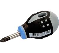 Destornillador Bahco ERGO con punta Pozidriv, mango de goma corto, tamaño PZ2 x 25 mm