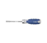 Irimo Destornillador de carraca 475r-1 – 1/4" con compartimento para 12 puntas