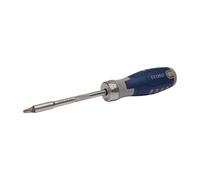 Destornillador de carraca con compartimento para 12 puntas 1/4' 475r-1