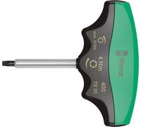 Destornillador de par con punta Torx, modelo 400 TX, tamaño Torx 20, con par de apriete fijo de 4 Nm. Marca: WERA