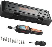 Destornillador de par digital, llave dinamométrica para destornilladores con transmisión de 1/4 de pulgada, destornillador de par para electricistas con pantalla LCD, rango de par de 2,65 a 70,67 pulg