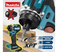 Destornillador eléctrico sin escobillas Makita de 4000 RPM, 3800 IPM, 180 Nm, taladro eléctrico para azulejos, metal, madera, máquina sin accesorios para batería de 18 V Electric Drill