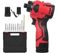 Destornillador Eléctrico, Weytoll 16,8 V Juego de Taladro Inalámbrico y Destornillador de Impacto, 1800r/min Taladro Atornillador con Baterías de 2 * 1,5Ah y 10 Brocas, luz de Trabajo LED