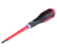 Destornillador Ergo, aislado, punta PZ-2, 222 mm. Venta por paquete de 5 unidades