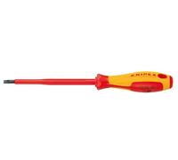 Destornillador knipex para tornillos planos bruñido, mango aislante e