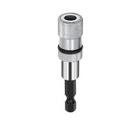 Destornillador magnético titular de 1/4 pulgadas vástago hexagonal barra de liberación rápida socket extensión Chuck adaptador para taladros tuerca Driver plata