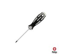 Destornillador phillips acero s2 mango tpr bimaterial. medida ph 0 - ?