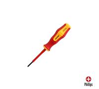 Destornillador phillips aislado certificado vde 1.000 v. medida ph 0 - 3,0 x 60 mm. destornillador seguridad electricista