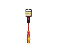 Destornillador Plano Aislado Certificado VDE 1.000 V. Medida 0.5 x Ø 3.0 x 100 mm. Destornillador Seguridad Electricista