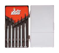 Destornilladores de precisión de corte plano, con funda de plástico.