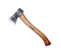 Destral Hultan forjada a Mano de 375mm Hecho de Acero Sueco I Hultafors I Forjado en Suecia I Hacha de 805g con Mango de Madera de Nogal Americano con Funda Protectora de Cuero I Reafilable I 841701