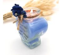 detalles bautizo para invitados, velas en cristal personalizadas Detalles Comunion, Bautizo, Boda, Regalito Invitados, ideal como regalo recuerdos comunion (azul, juego de 50)