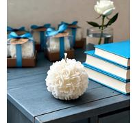 detalles boda para invitados, 50 juego de Rosa velas personalizadas regalos originales para invitados de bodas, recuerdos comunion bautizo de boda s (blanco, jueg de 50)