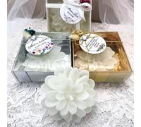 detalles boda para invitados, juego de loto velas personalizadas regalos originales para invitados de bodas, recuerdos comunion bautizo de boda (blanco, juego de 150)