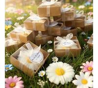 detalles boda para invitados, juego de margaritas velas personalizadas regalos originales para invitados de bodas, recuerdos comunion bautizo de boda (juego de 40)