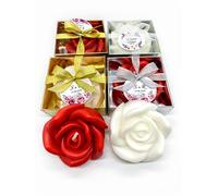 detalles boda para invitados, juego de Rosa velas personalizadas regalos originales para invitados de bodas, recuerdos comunion bautizo de boda (blanco, juego de 20)