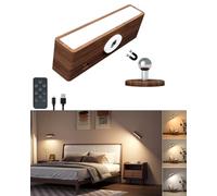 DetarZinLED Lampade da Muro a Batteria con Telecomando,Applique Ricaricabile da Parete,Adjustable Lampade da Muro,Lampada da Parete Senza Fili con 3 Temperature di Colore per Camera,Lampada da Lettura