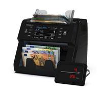 Detectalia V30 Contador de Billetes y Detector de Billetes Falsos con Doble CIS, Pantalla Táctil 4.5” + Pantalla Externa, Lectura Serie, Conteo Mixto Multidivisa, 1200 Billetes/Minuto, USB