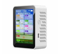 Detector de Calidad Medidor de Calidad del Aire Multifuncional WiFi, Detector Humedad para el hogar HCHO TVOC, monóxido Carbono CO2 PM2.5 PM10,para el Hotel