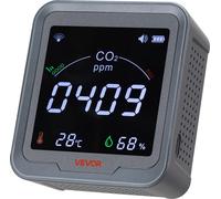 Detector de CO2 WLAN VEVOR, monitor de CO2 con indicador de temperatura y humedad, sensor NDIR, medidor de dióxido de carbono, detector de CO2 para exteriores, hogar, oficina, coche, montaje en pared