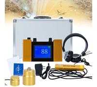 Detector de fugas de agua con pantalla digital, auriculares y funda de transporte, monitor de frecuencia ajustable para detección de fugas de tuberías de agua y alarmas