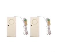 Detector de fugas de agua de 9 V, sensor de humedad ultra sensible con zumbador fuerte para acuario, enfriador, caldera, habitación, blanco, juego de 2