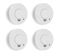 Smartwares Juego de 4 Detectores de Humo - Sensores Ópticos - 10 Años de Vida - 5 Años de Batería Reemplazable - Botón de Prueba - 85 DB - FSM-11514