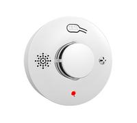 Detector de Humo, Alarmas Contra Incendios para el Hogar, Detector de Humo Fotoeléctrico Alimentado por Batería con Botón de Prueba/Silencio.