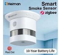 Detector de humo HEIMAN Zigbee - Sensor de alarma contra incendios, alta sensibilidad, sistema doméstico inteligente, protección de seguridad, envío gratis 3 PIEZAS