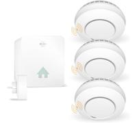 Detector de humo kit - Set de 3 detectores inalámbricos - Conexión K2 - Alarma por smartphone - Blanco