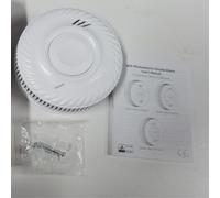 Detector de Humo WiFi Inteligente con Batería de 10 Años, Alarma contra Incendios con Sensor fotoeléctrico, Certificado según la Norma EN14604, Compatible con la aplicación Tuya/Smart Life, 1 Piezas