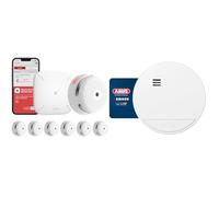 Detector de Humo X-Sense XS01-M ProConnected con estación Base SBS50 y Detector de Humo ABUS RWM90 - con batería reemplazable de 5 años - Certificado DIN EN14604 Volumen de Alarma de 85 dB - Blanco