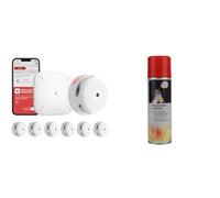 Detector de Humo X-Sense XS01-M ProConnected con estación Base SBS50 y Spray de Prueba para Detector de Humo UNITEC, 300 ml 46790