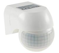 Detector de movimiento de 180° "CBM-slim" de colour blanco 1-800W 12 M | Exterior e interior, ángulo de detección de 180°, alcance de 12 m, IP44 exterior, giratorio e inclinable
