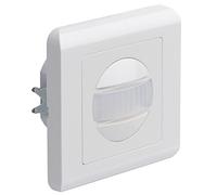 Detector de Movimiento empotrable Oktaplex ELA Sensor de Infrarrojos 160° Alcance 9m 230V Toma de Pared de cavidad Blanco con Sensor crepuscular