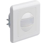 Detector de movimiento Oktaplex empotrado, sensor infrarrojo de 160°, color blanco, con botón y sensor interior