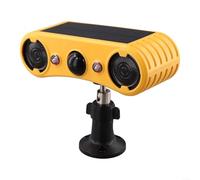 Detector de movimiento solar con 13 sonidos de animales, resistente al agua IP55, luz de alarma de 129 dB con parpadeo rojo y azul, sensor de infrarrojos PIR para jardín, patio, granero para repeler