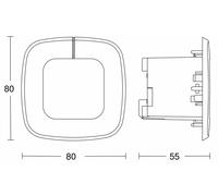Detector de movimiento STEIN, modelo IR QUATTRO SLIM XS COM1 UP, para instalación en techo, referencia 032951