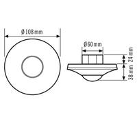 Detector de presencia Esylux PD-C 360i/8 BK