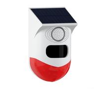 Detector de seguridad solar PIR CT80D inalámbrico con sensor de movimiento para exteriores, sirena estroboscópica resistente a la intemperie para entrada, jardín, cobertizo, garaje