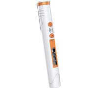 Detector portátil de radiación nuclear, tipo bolígrafo. Detecta radiación alfa, beta, gamma y rayos X. Mide la dosis personal, utiliza un contador Geiger, emite alarmas sonoras y luminosas, y proporci