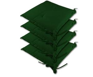 Detex® 4X Cojines 45x40x6cm Sydney para Sillas Jardín Repelente al Agua Correas de Sujeción Verde