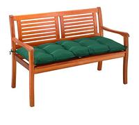 Detex Cojín para Banco de jardín Verde 110x45x8cm Almohadilla para sillón Doble Viscoelástico Hidrófugo