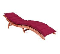 Detex Cojín para Tumbona Rojo 183x56x7 Almohada Reposacabeza Colchoneta para Sillón Acolchonada