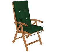 Detex Cojines para sillas con Respaldo Alto Vanamo Set de 6 Almohadillas de Asiento Verde120x45x5cm