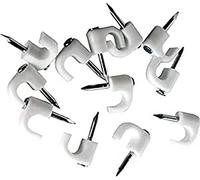 Deu 135 - Grapa plastico con clavo para 2x0,75mm gris