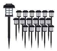 Luces solares LED Juego de 18 Negro