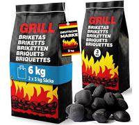 Deuba 21kg Briquetas de carbón Vegetal para Barbacoa Grill Parrilla 7x3kg Bajo en Humo y Chispas
